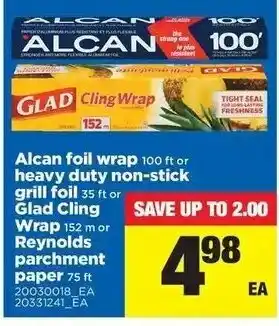 Real Canadian Superstore Alcan foil wrap heavy duty non-stick offer