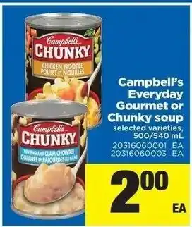 Real Canadian Superstore Campbell's Everyday Gourmet or Chunky soup offer