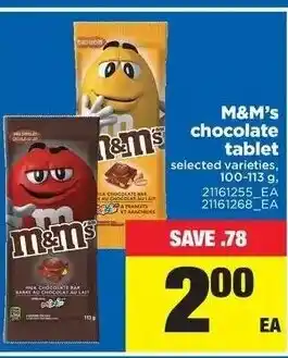 Real Canadian Superstore M&M's chocolate tablet offer