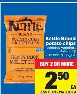 Real Canadian Superstore Kettle Brand potato chips offer