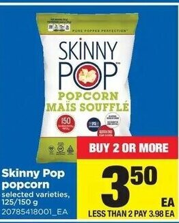 Real Canadian Superstore Skinny Pop popcorn offer