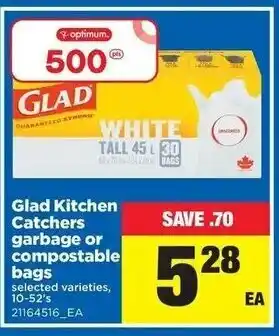 Real Canadian Superstore Glad Kitchen Catchers garbage or compostable bags offer