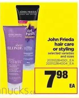 Real Canadian Superstore John Frieda hair care or styling offer