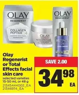 Real Canadian Superstore Olay Regenerist or Total effects facial skin care offer