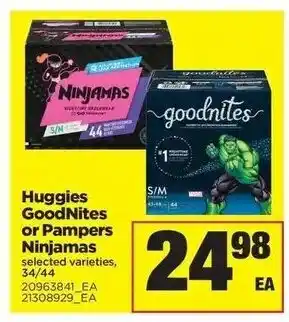 Real Canadian Superstore Huggies GoodNites or Pampers Ninjamas offer