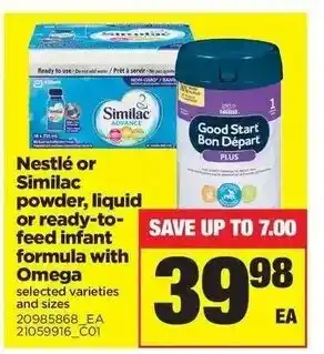 Real Canadian Superstore Nestlé or Similac powder offer