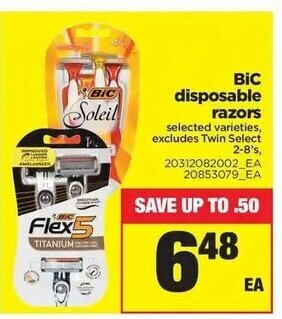 Real Canadian Superstore Bic disposable razors offer
