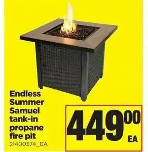 Real Canadian Superstore Endless Summer Samuel Tank-in Propane Fire Pit offer
