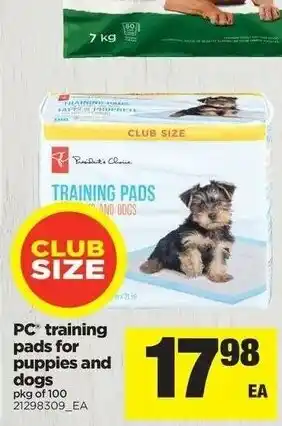 Real Canadian Superstore PC Training Pads For Puppies And Dogs offer