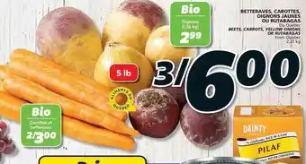 IGA Betteraves, Carottes, Oignons Jaunes Ou Rutabagas offer