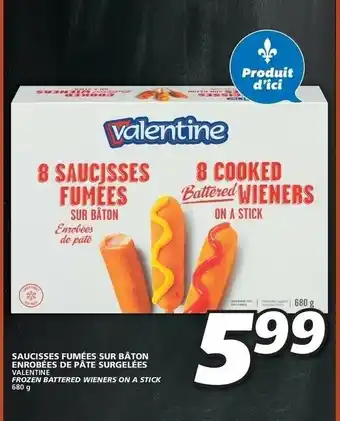 IGA Saucisses Fumées Sur Bâton Enrobées De Pâte Surgelées offer