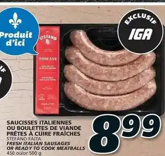 IGA Saucisses Italiennes Ou Boulettes De Viande offer