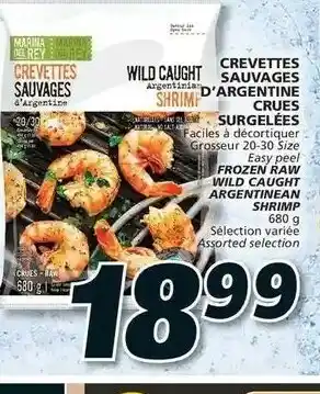IGA Crevettes Sauvages d'Argentine Crues Surgelées offer