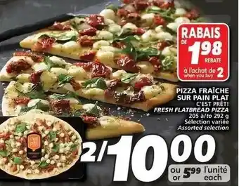 IGA Pizza Fraîche Sur Pain Plat offer