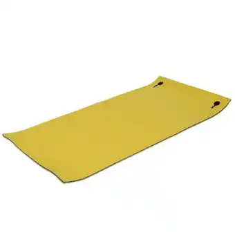 Best Buy Homcom roll-up pool float pad for lakes, oceans, & pools, water mat for playing, relaxing & recreation, yellow offer