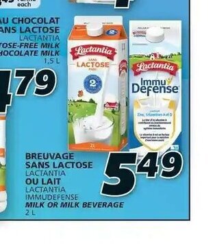 IGA Breuvage sans lactose offer
