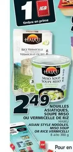 IGA Nouilles asiatiques soupe miso offer