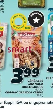 IGA Cèrèales granola biologiques offer