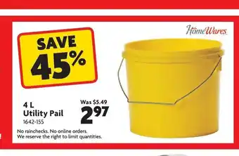 Home Hardware 4 L Utility Pail offer