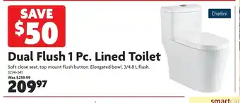 Home Hardware Dual Flush 1 pc. lined toilet offer