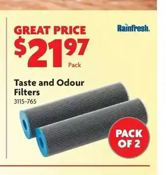 Home Hardware Taste and odoir filters offer