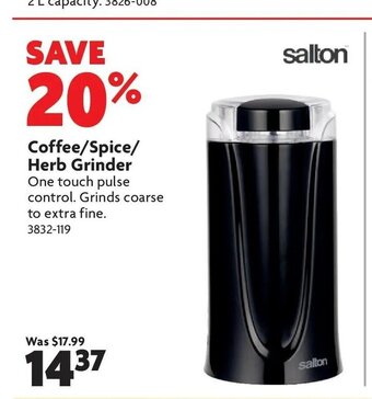 Home Hardware Coffee/Spice/ Herb Grinder offer