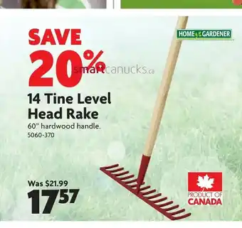 Home Hardware 14 Tine Level Head Rake offer