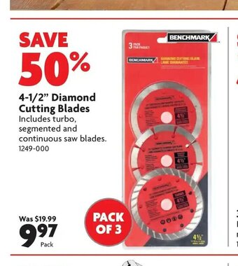 Home Hardware 4-1/2" Diamond Cutting Blades offer