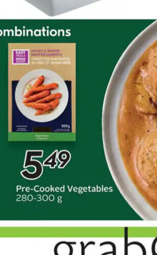 Sobeys Pre-Cooked vegetables offer