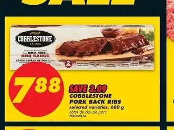 No Frills Cobblestone Pork Back Ribs offer
