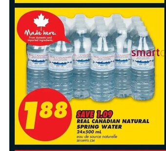 No Frills Real Canadian Natural Spring water offer