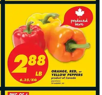 No Frills Orange, Red Peppers offer