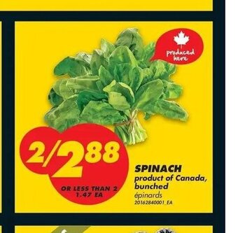 No Frills Spinach offer