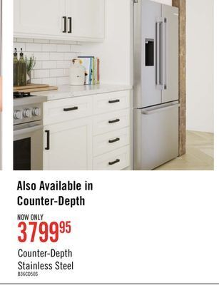 The Brick Bosch 21.6 cu. ft. counter-depth french-door refrigerator - b36cd50sns offer