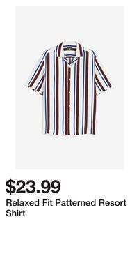 H&M Relaxed fit patterned resort shirt offer