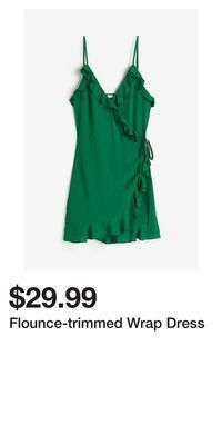 H&M Flounce-trimmed wrap dress offer