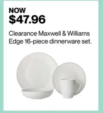 Clearance maxwell & williams edge 16-piece dinnerware set