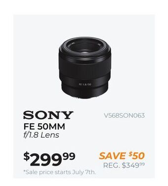 Henry's Sony fe 50mm offer