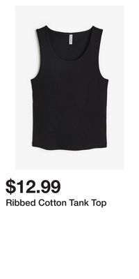 Ribbed cotton tank top