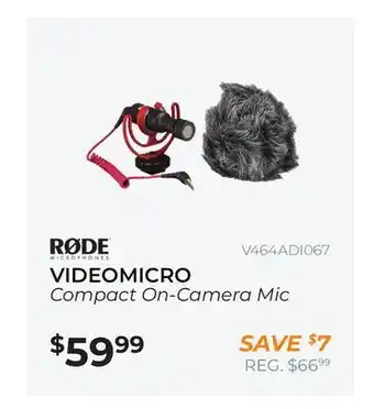 Henry's Rode videomicro compact on-camera mic offer