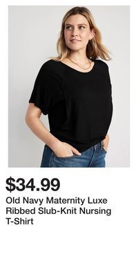 Old Navy Old navy maternity luxe ribbed slub-knit nursing t-shirt offer