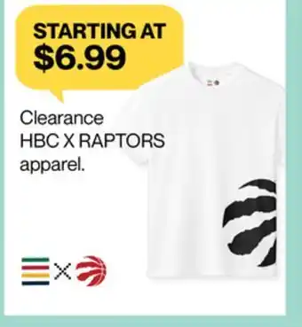 Hudson's Bay Clearance hbc x raptors apparel offer