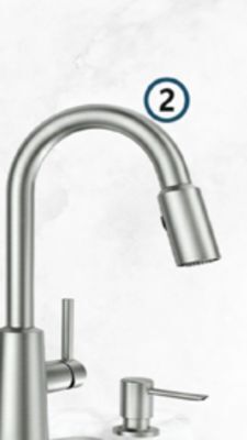 Home Hardware Nori pull-down kitchen faucet with soap dispenser offer