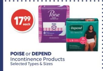 Wellwise by Shoppers Poise or depend incontinence products offer
