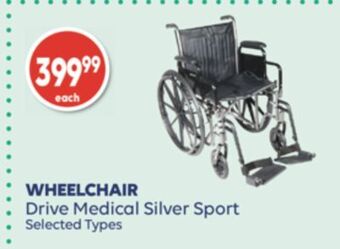 Wellwise by Shoppers Wheelchair drive medical silver sport offer