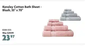Home Hardware Kensley cotton bath sheet - blush, 35 x 70 offer