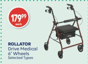 Wellwise by Shoppers Rollator drive medical 6 wheels offer