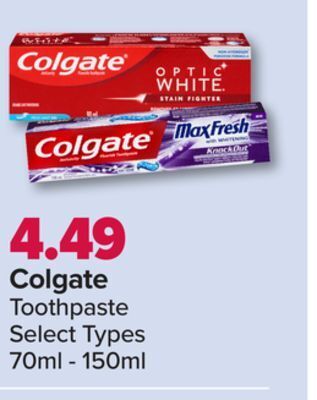 PharmaChoice Colgate toothpaste offer