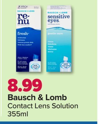 PharmaChoice Bausch & lomb contact lens solution offer