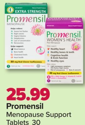 PharmaChoice Promensil menopause support tablets offer
